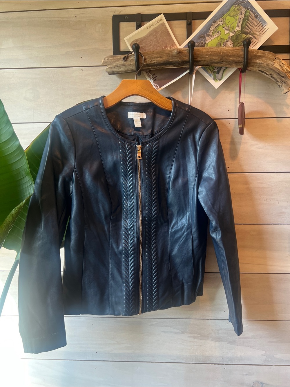 Charter Club Faux Leather Jacket